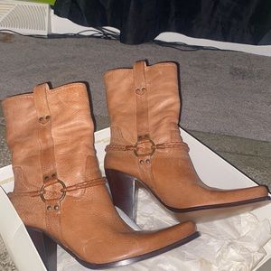 LEATHER BAKER BOOTS SZ 81/2M